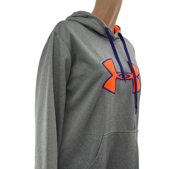 Under Armour Women's Gray UA Storm Semi Fitted Hooded Sweatshirt - Picture 4 of 11